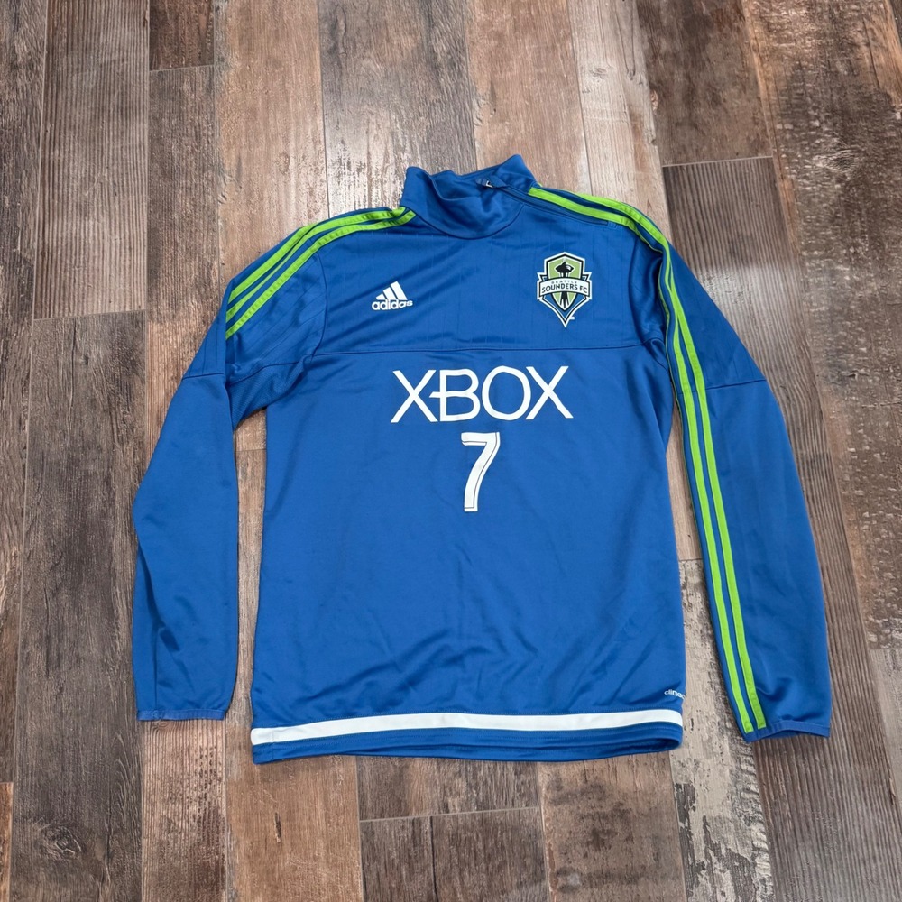 Adidas Seattle Sounders FC Xbox 7 Training Top Blue Soccer Jersey Mens Medium